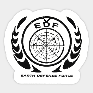 Earth Defense Force Logo - Black Sticker